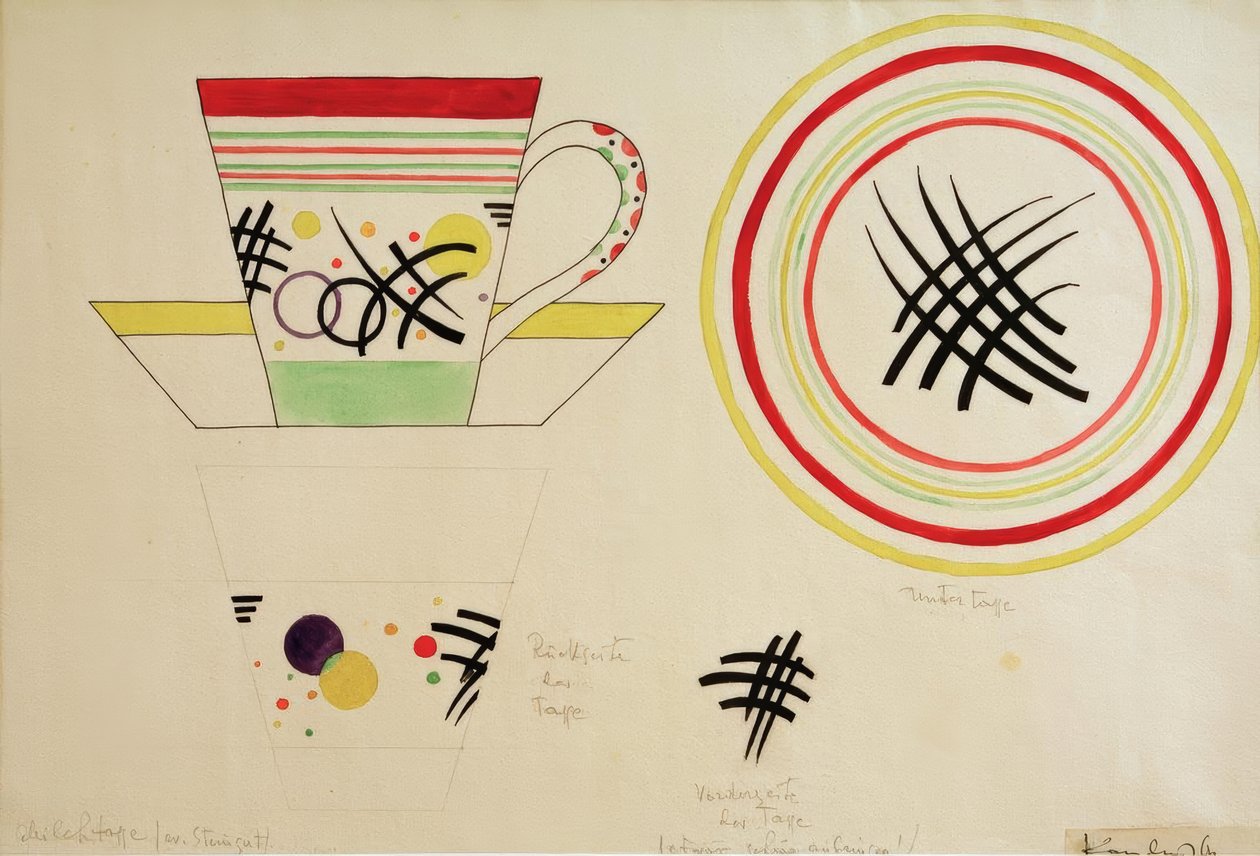 Projekt kubka na mleko autorstwa Wassily Kandinsky