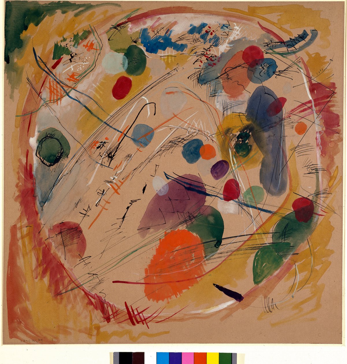 Ekspresjonizm: „W kręgu”” Akwarela Wasilija Kandinskiego autorstwa Wassily Kandinsky