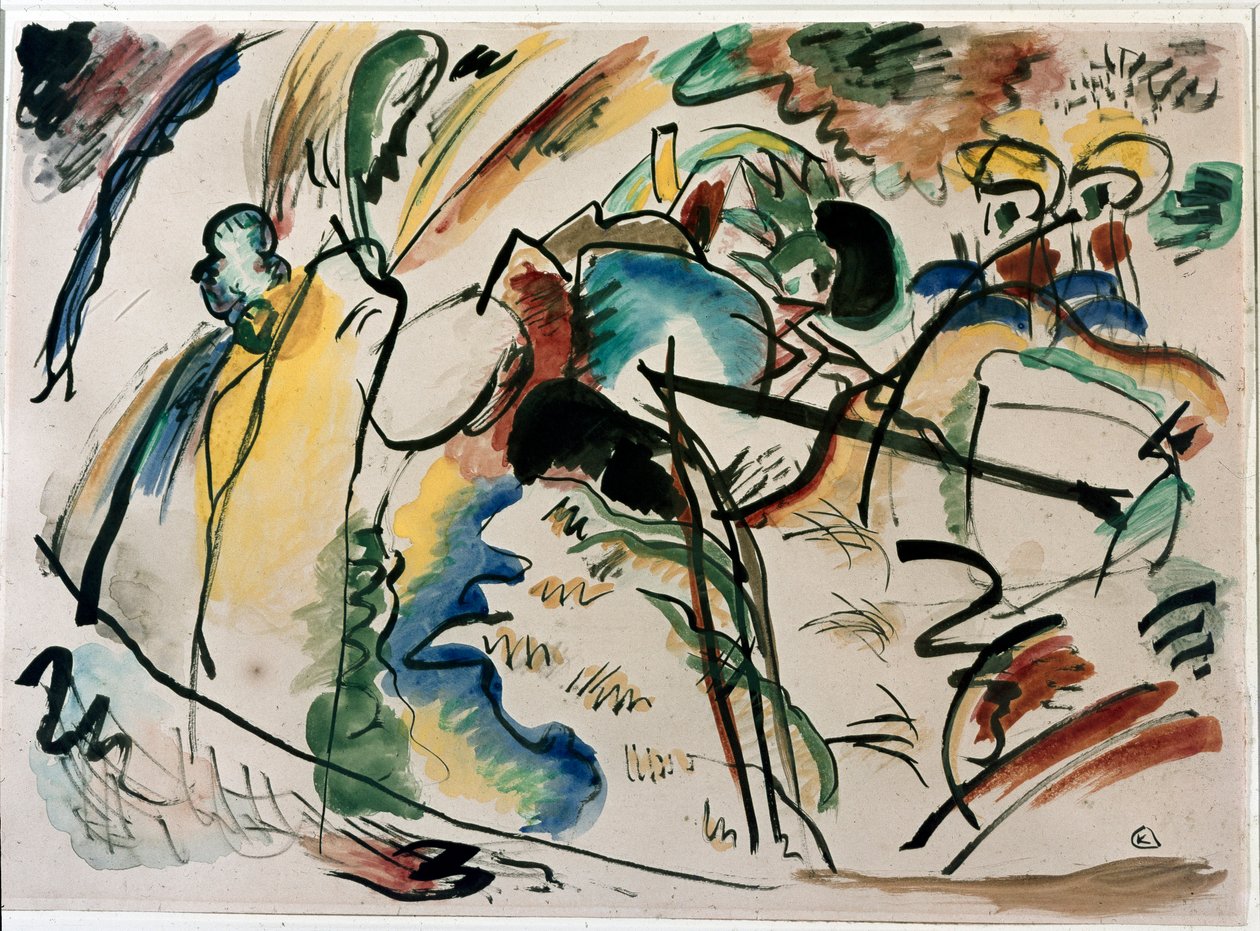 Ekspresjonizm: nauka malowania białą pianką. Malarstwo Wassily Kandinsky autorstwa Wassily Kandinsky