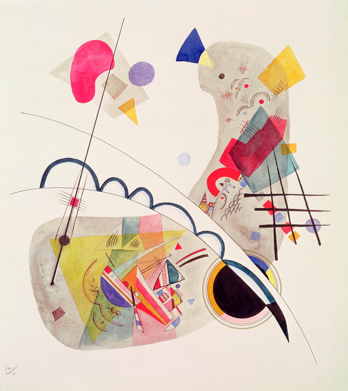 Grave Forme, 1922 (pióro, tusz i wc na papierze) autorstwa Wassily Kandinsky