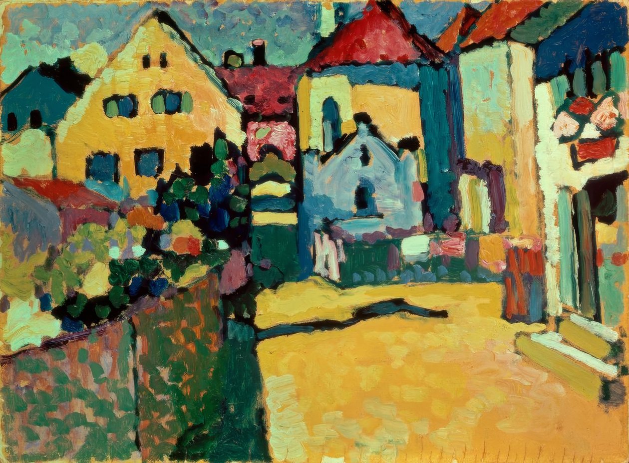 Grüngasse w Murnau (Murnau - Grüngasse) autorstwa Wassily Kandinsky