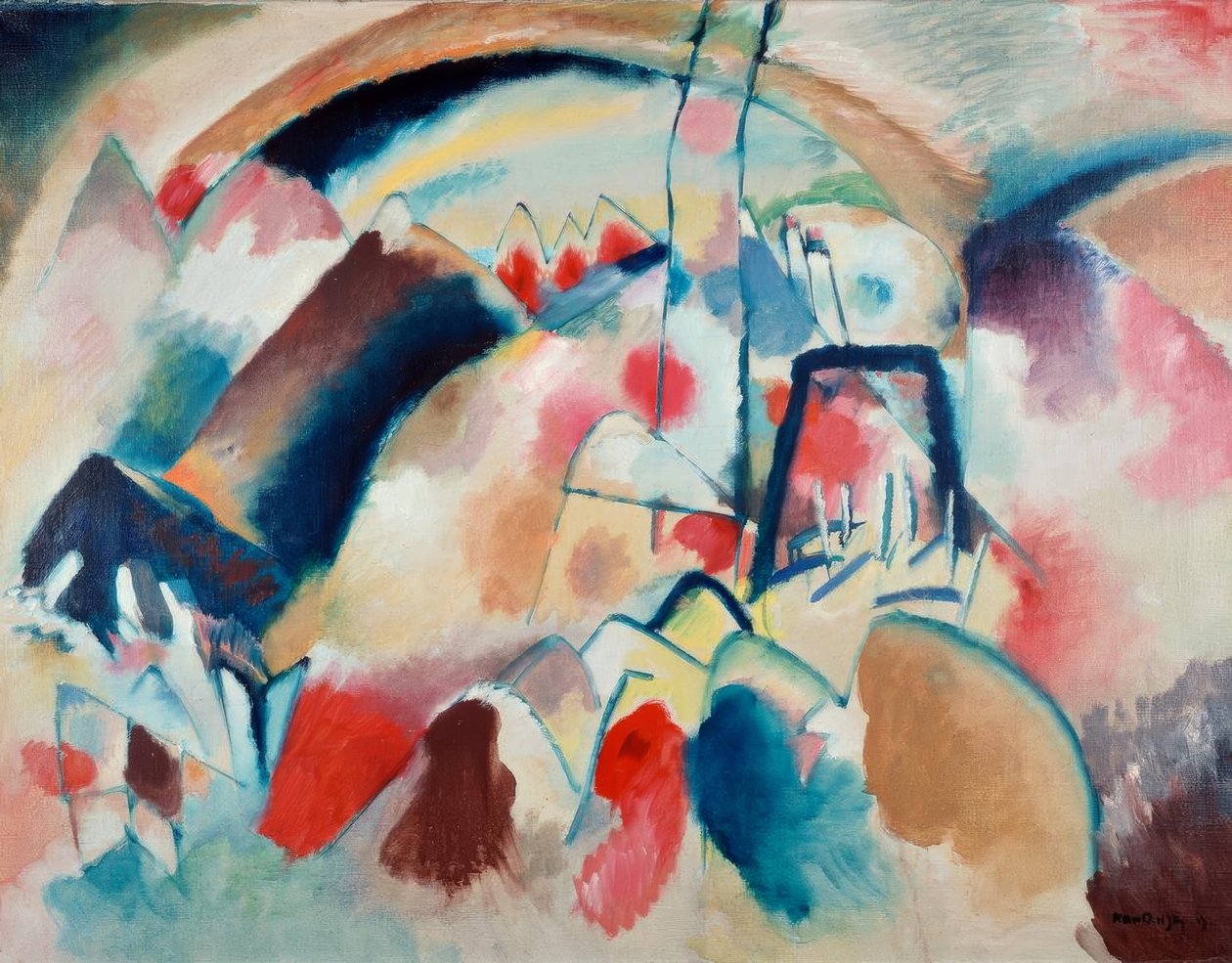 Krajobraz z kościołem autorstwa Wassily Kandinsky