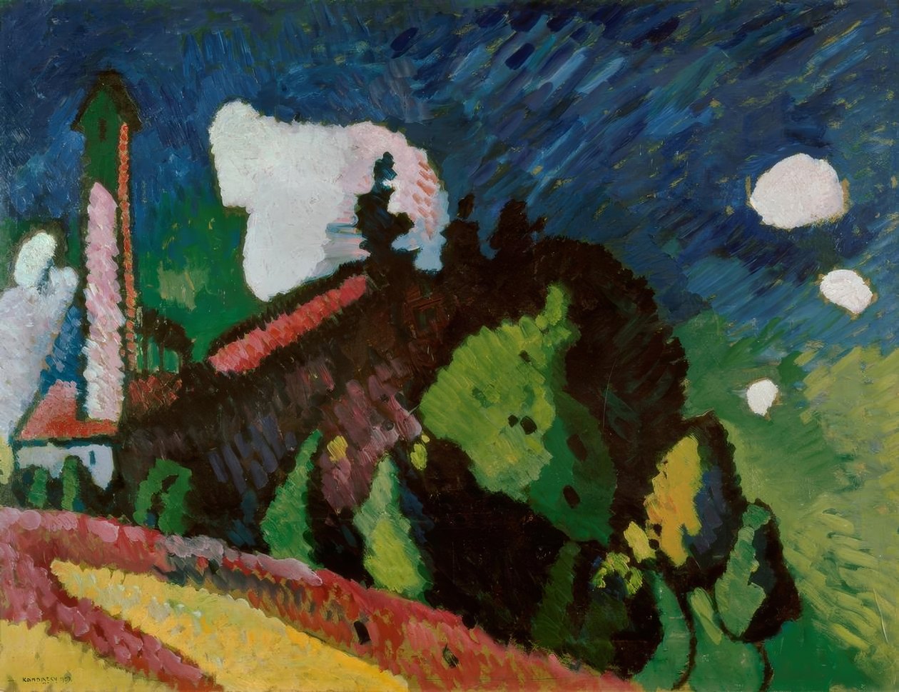 Krajobraz z wieżą autorstwa Wassily Kandinsky