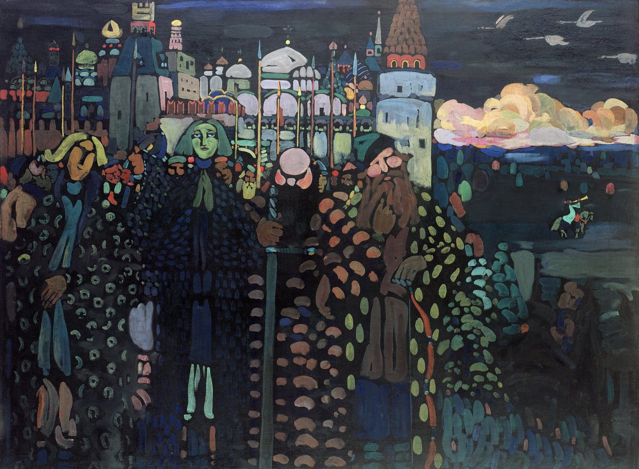 Poranek 1909 (tempera na płótnie) autorstwa Wassily Kandinsky