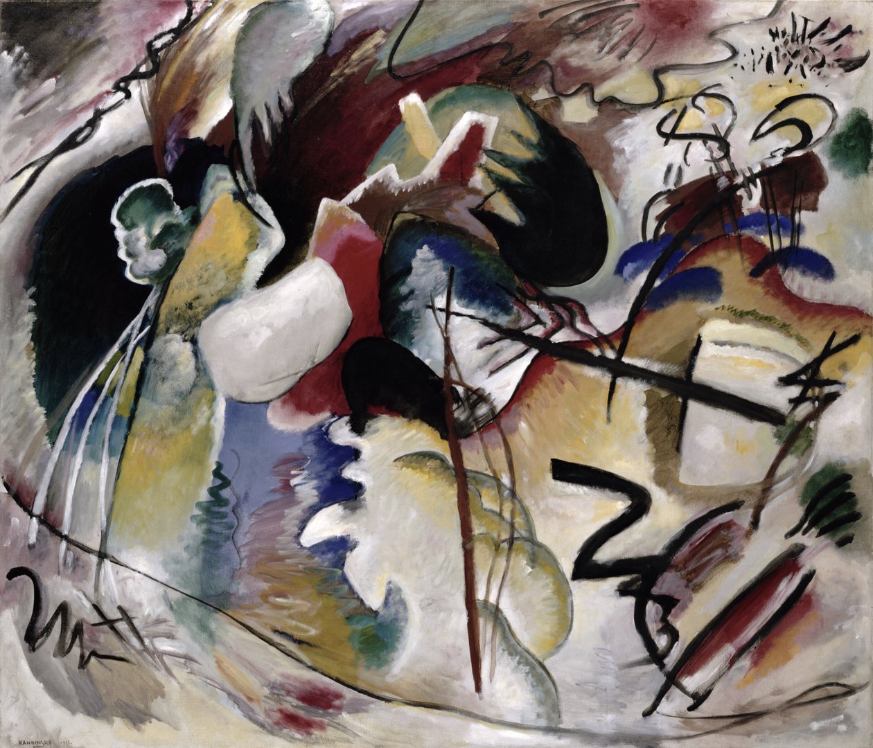Malowanie białą formą, 1913 autorstwa Wassily Kandinsky