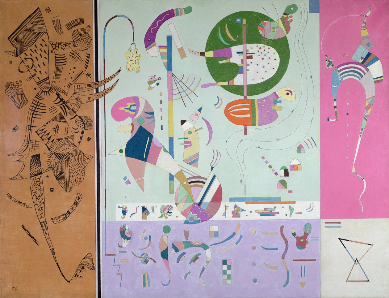 متفرقه برخې، 1940 پالش شوي autorstwa Wassily Kandinsky