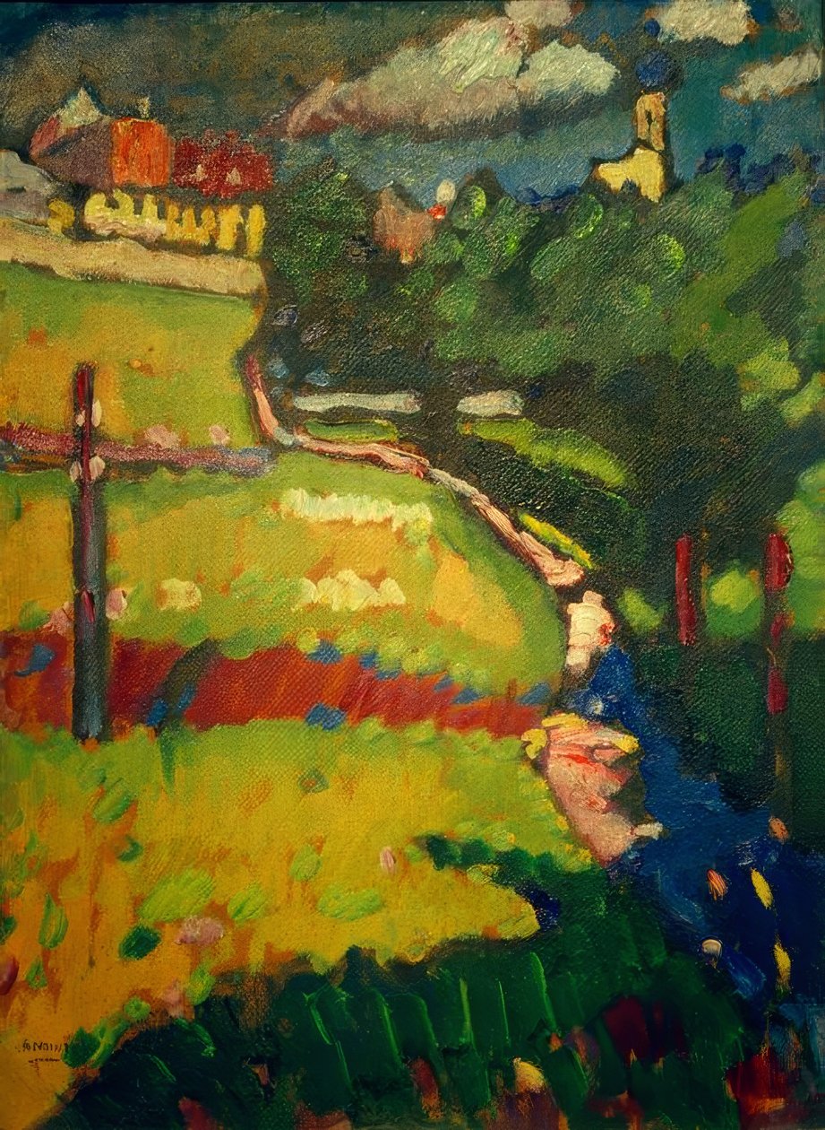Studium kościoła w Murnau autorstwa Wassily Kandinsky