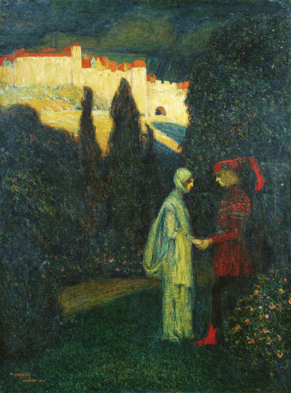 Spotkanie, 1913 r. autorstwa Wassily Kandinsky