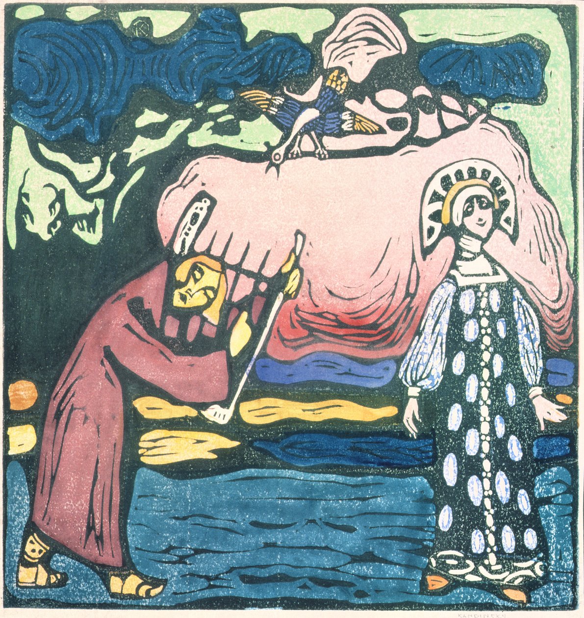 Psałterzista, 1907 autorstwa Wassily Kandinsky