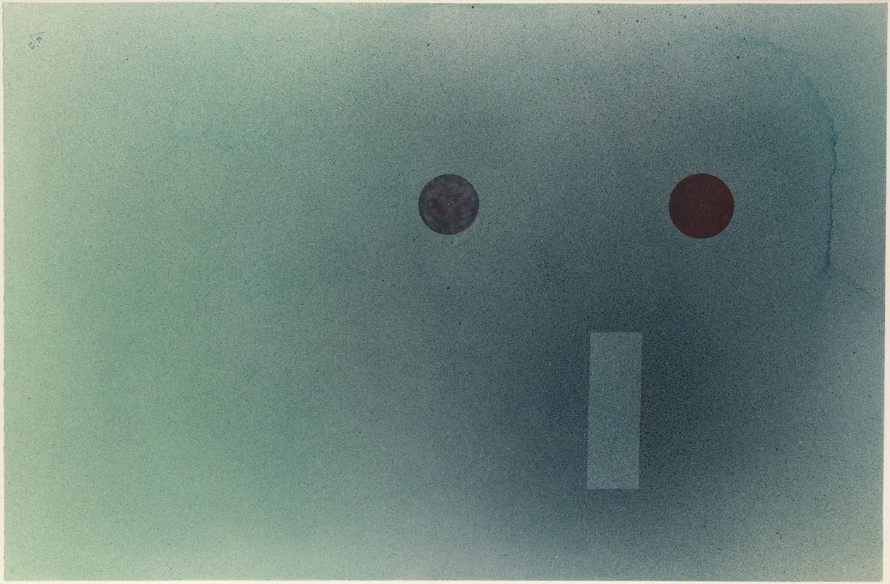 Du viename, 1933 (wc ant popieriaus ant kortelės)poli autorstwa Wassily Kandinsky