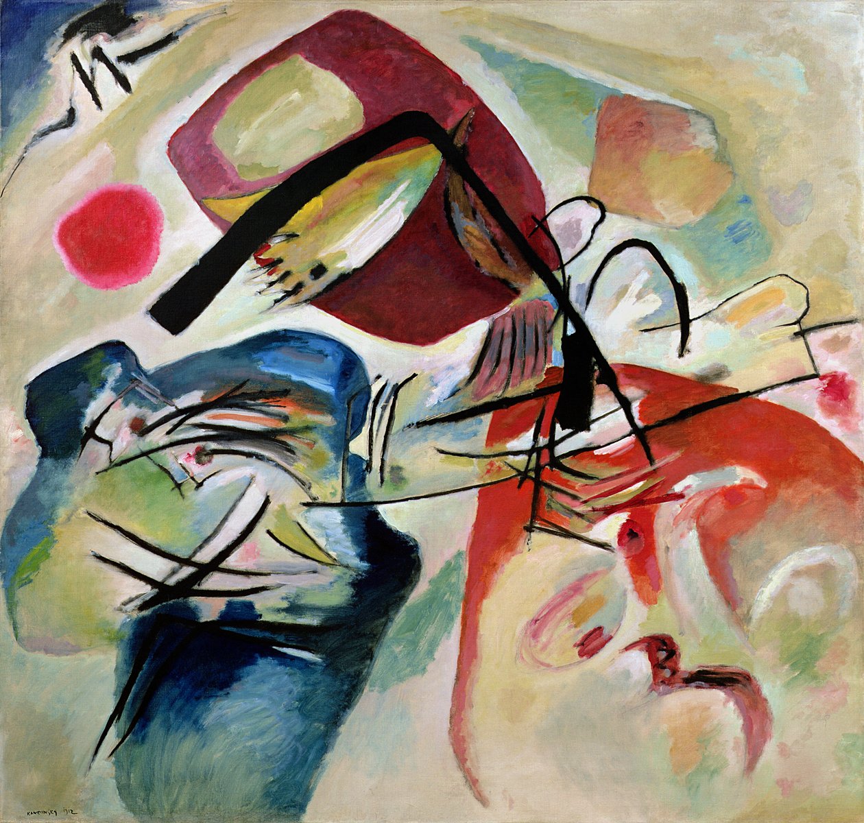 Z Czarnym Łukiem, 1912 autorstwa Wassily Kandinsky