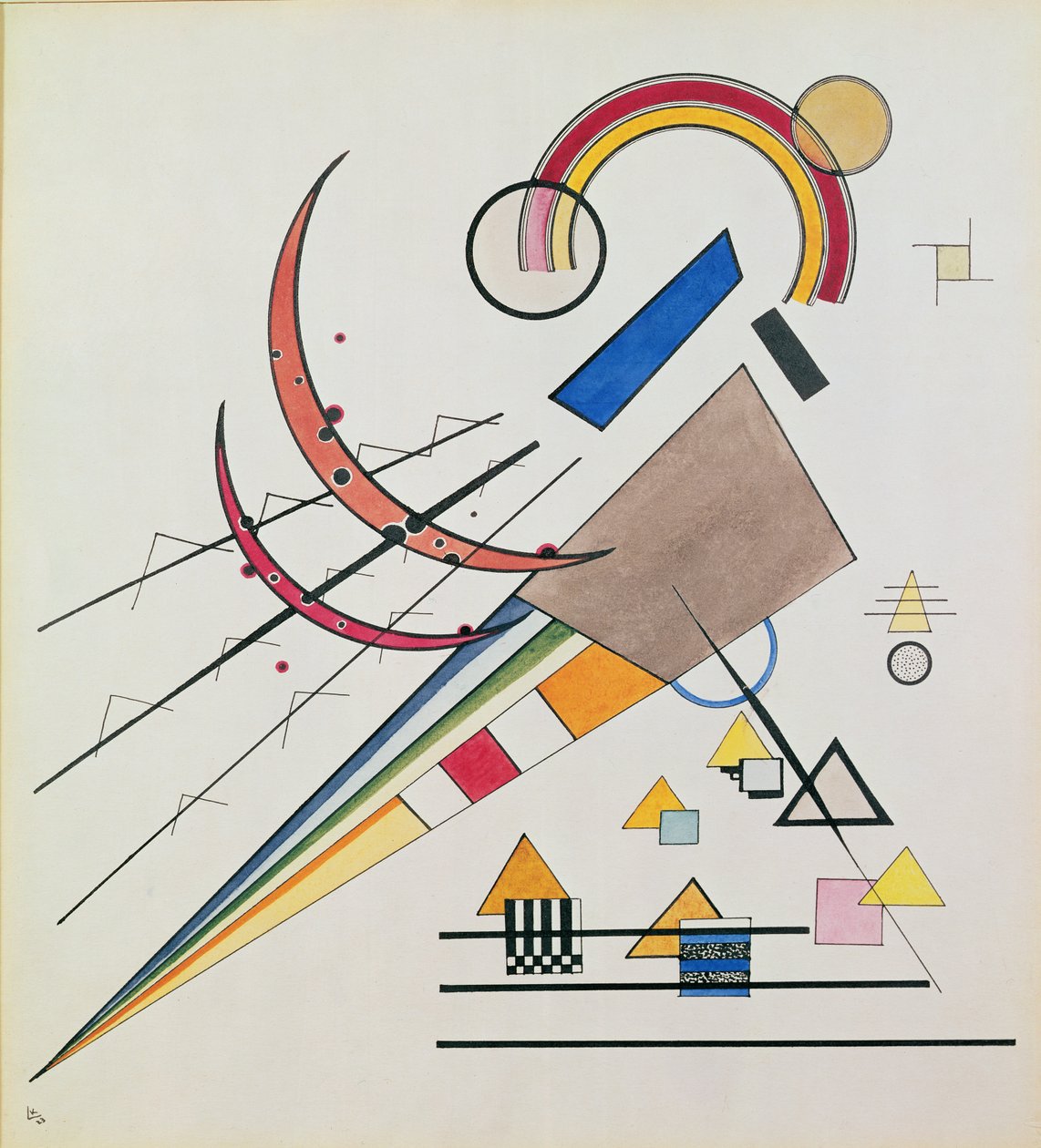 Z trójkątem (wc i gwasz) autorstwa Wassily Kandinsky