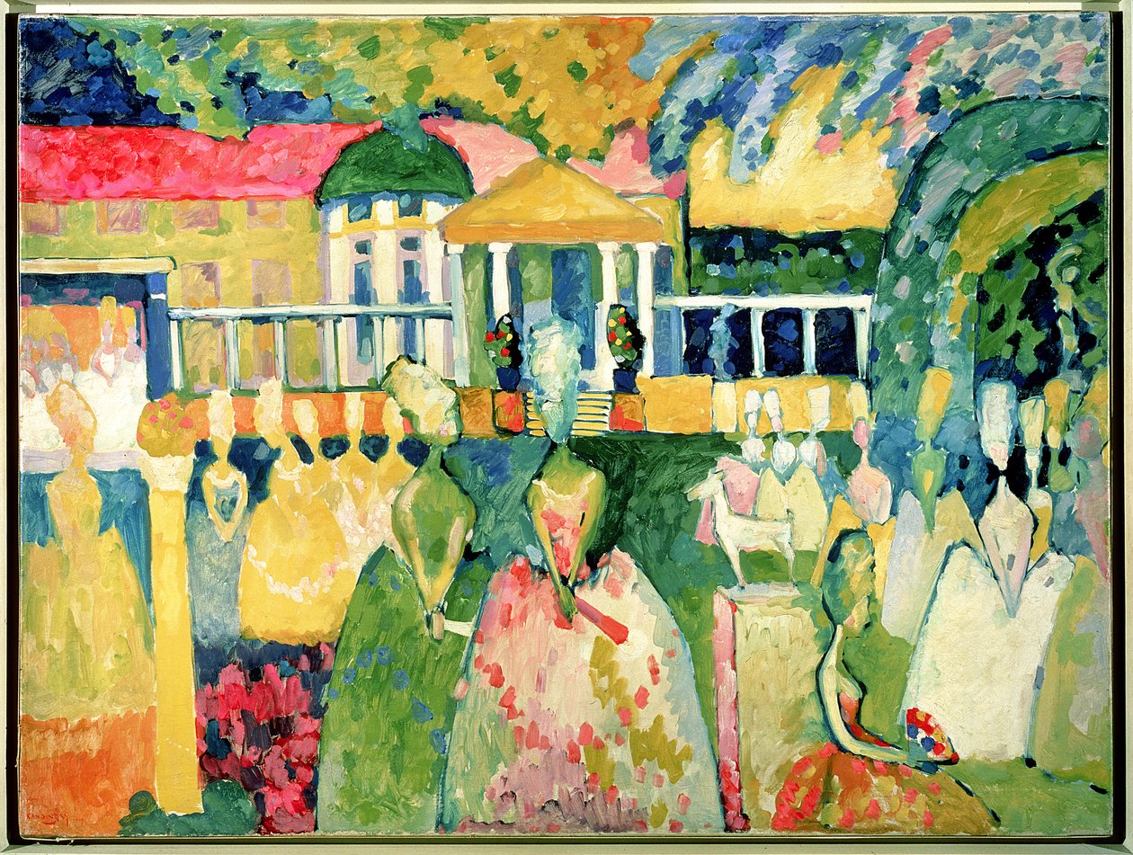 Kobiety w krynolinach, 1909 autorstwa Wassily Kandinsky