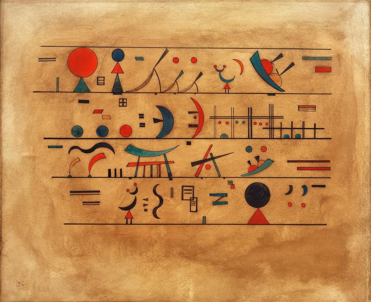 Ciągi znaków autorstwa Wassily Kandinsky