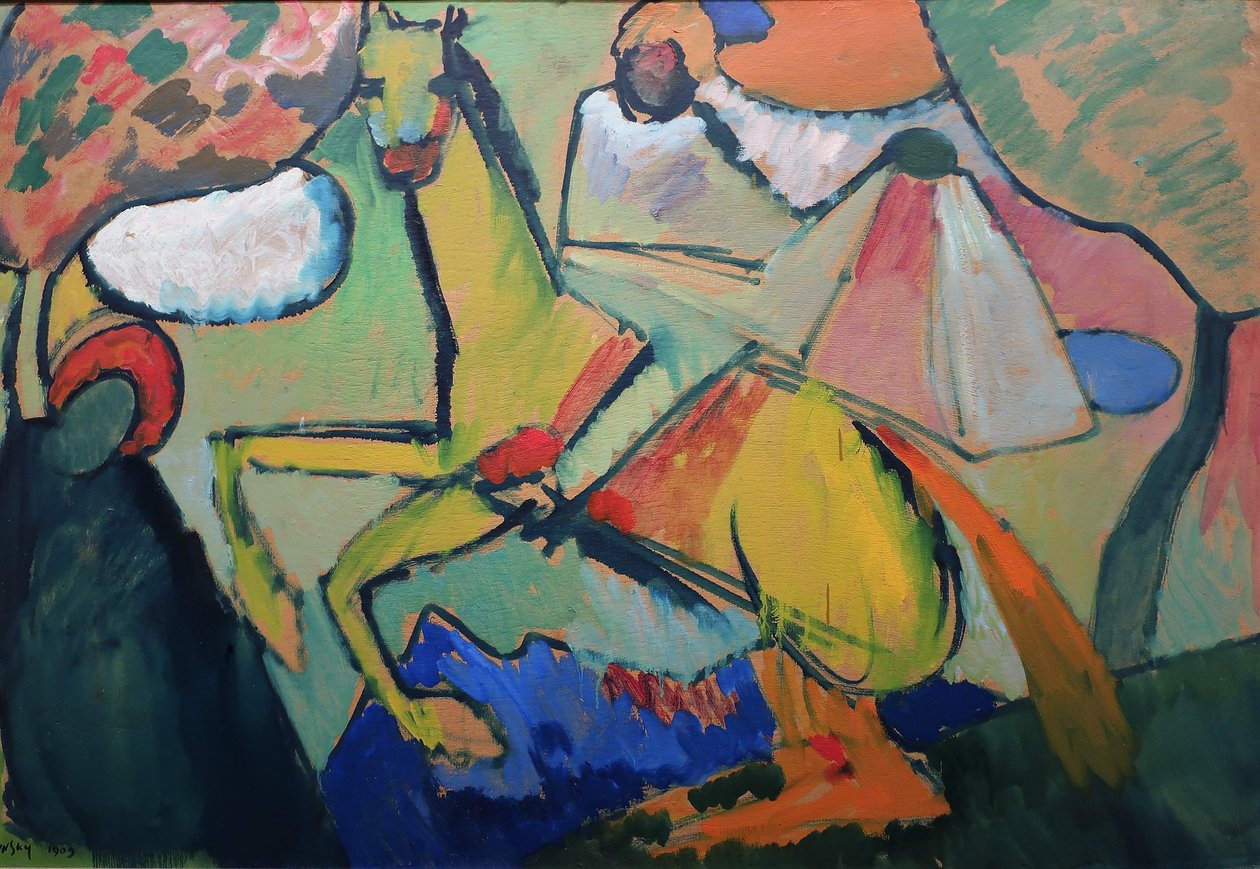 1909 Kandinsky jeździec autorstwa Wassily Kandinsky