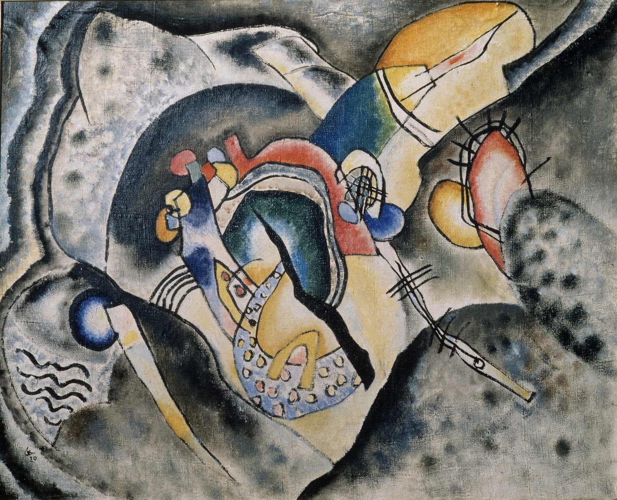 Czarna kreska, 1920 autorstwa Wassily Kandinsky