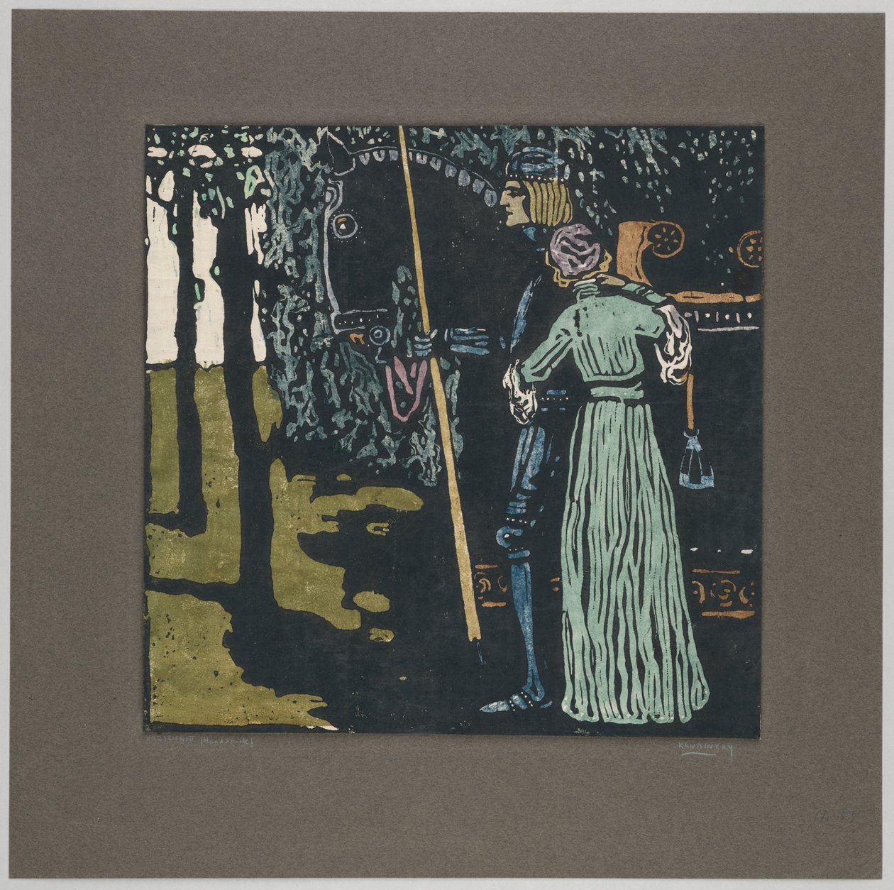Pożegnanie (drugi stan) autorstwa Wassily Kandinsky