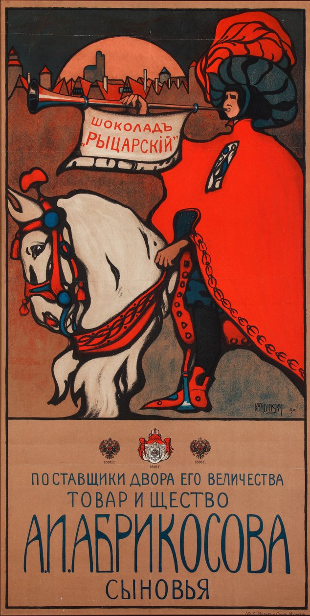Plakat reklamowy czekolady Abrikosov, 1901 autorstwa Wassily Kandinsky