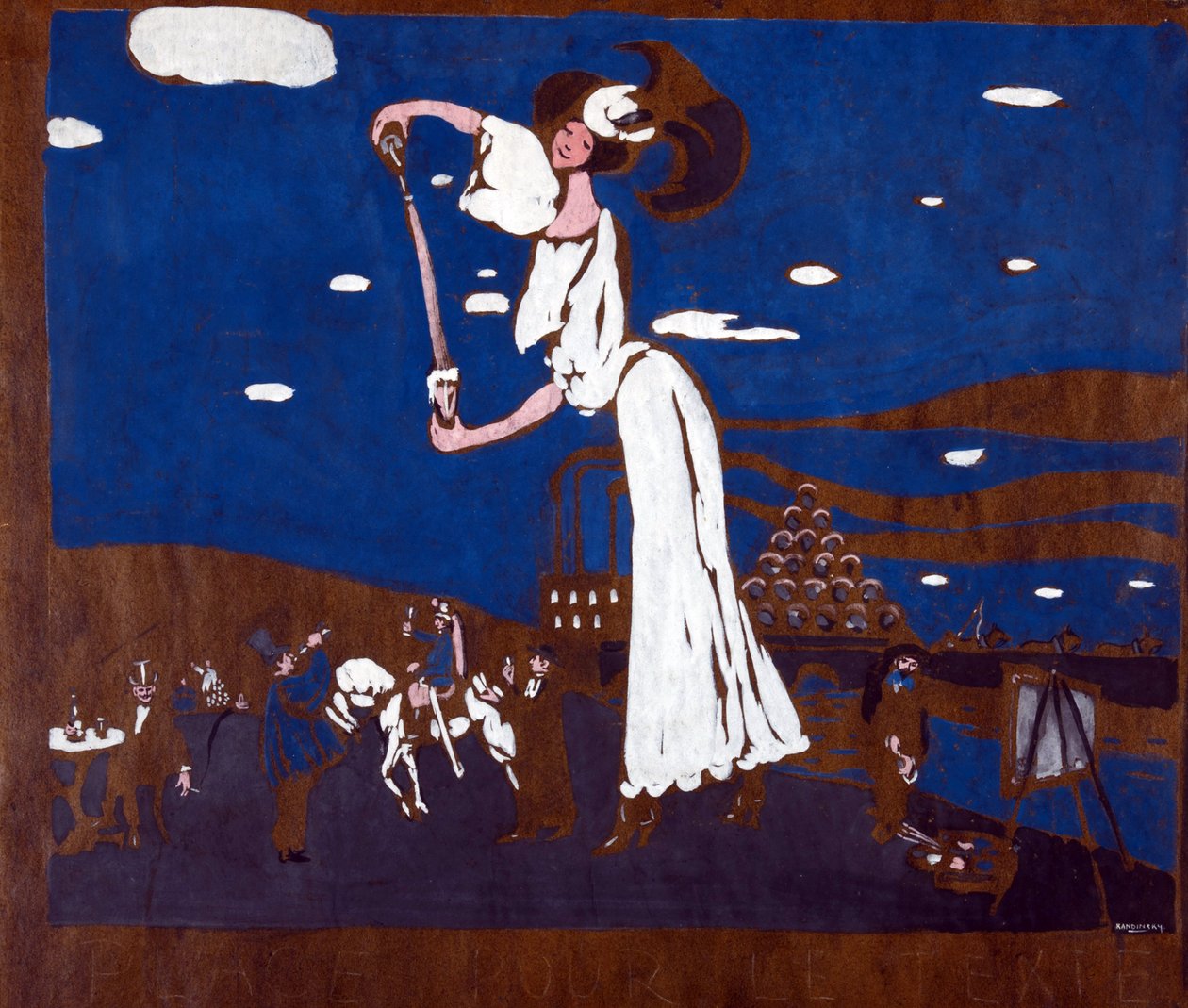 Plakat reklamowy francuskiej piekarni Obraz Wassily Kandinsky (lub Wassily Kandinski lub Kandinskij autorstwa Wassily Kandinsky