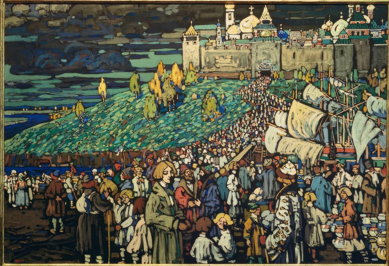 Przybycie kupców autorstwa Wassily Kandinsky