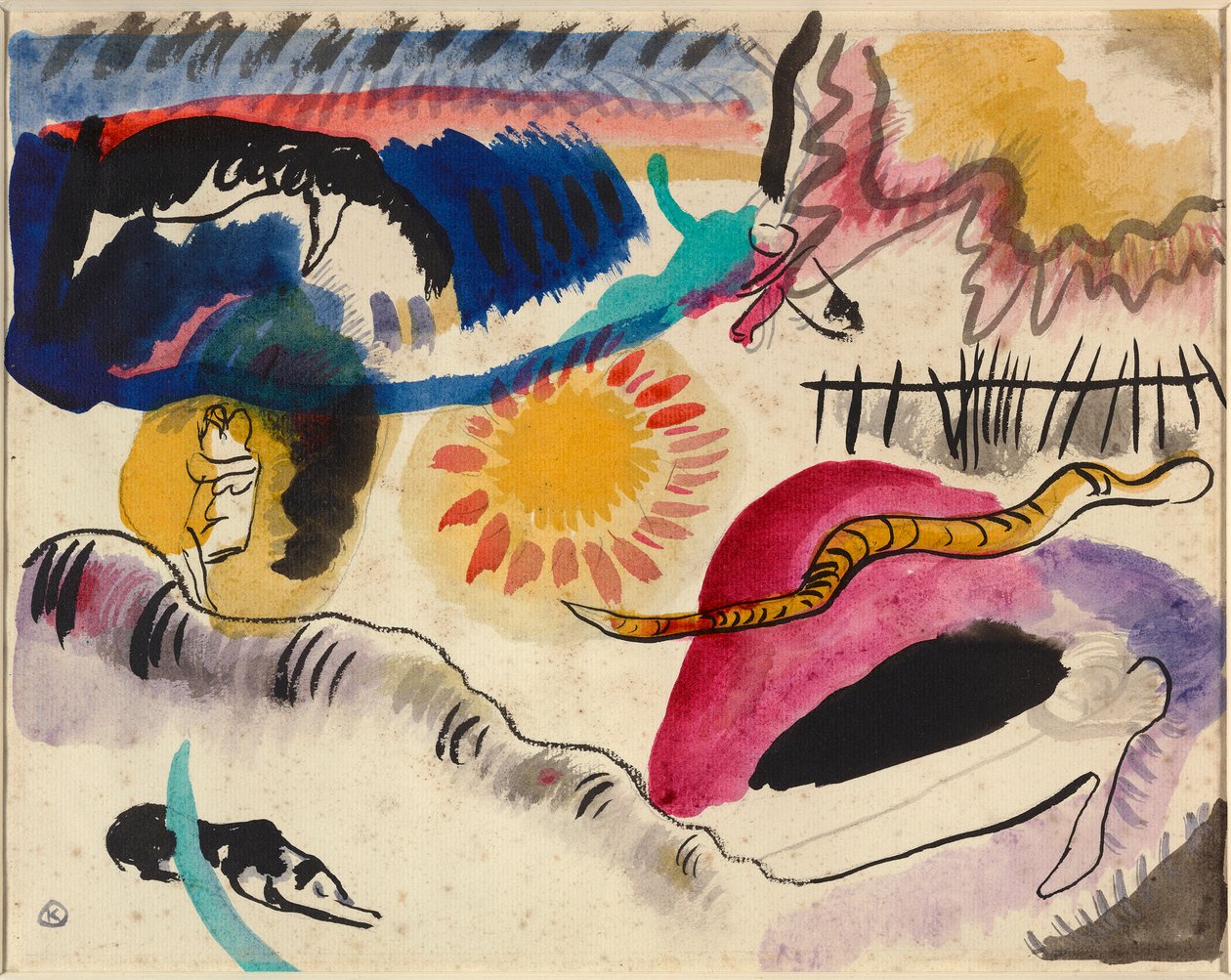 Akwarela nr 3 (Ogród miłości) autorstwa Wassily Kandinsky