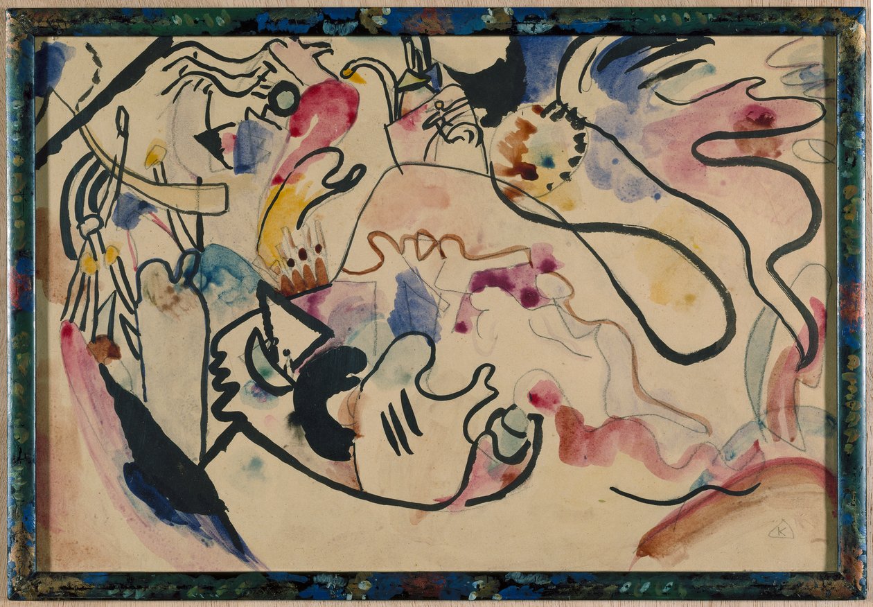 Akwarela nr 8 „Sąd Ostateczny” autorstwa Wassily Kandinsky