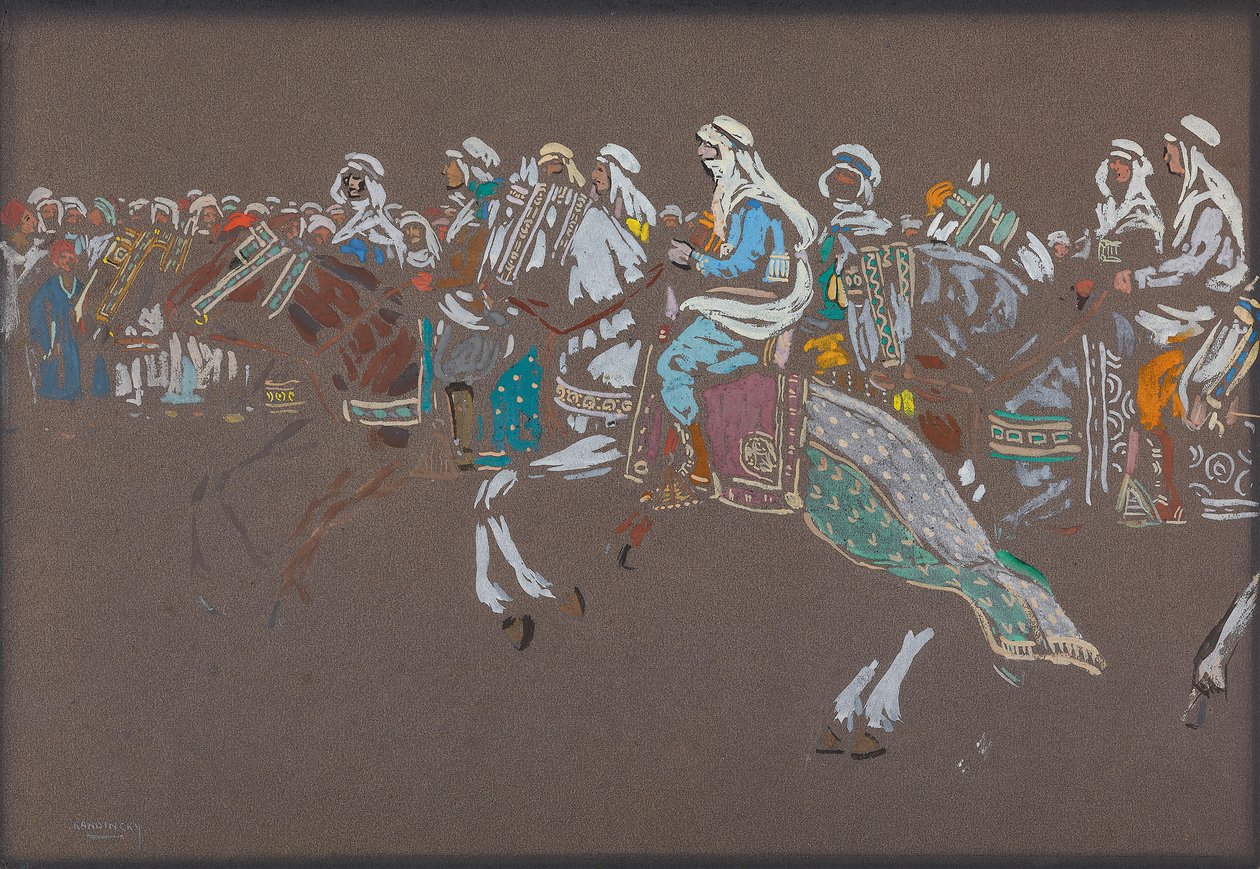 Kawaleria arabska, 1905. autorstwa Wassily Kandinsky