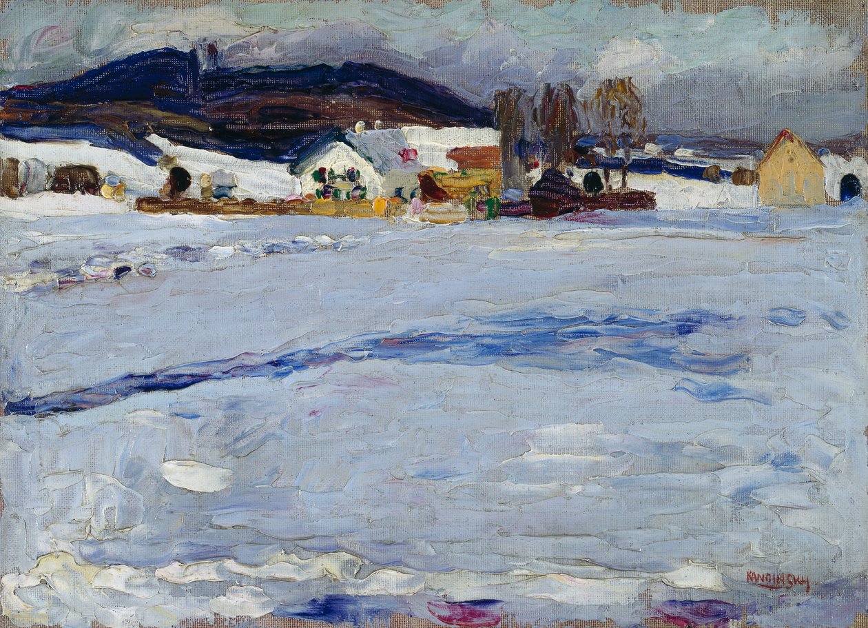 W pobliżu Starnbergu - zima autorstwa Wassily Kandinsky