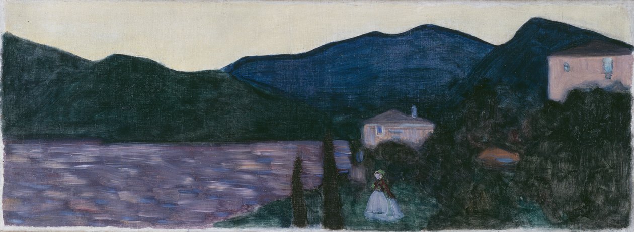 Górzysty krajobraz z jeziorem autorstwa Wassily Kandinsky