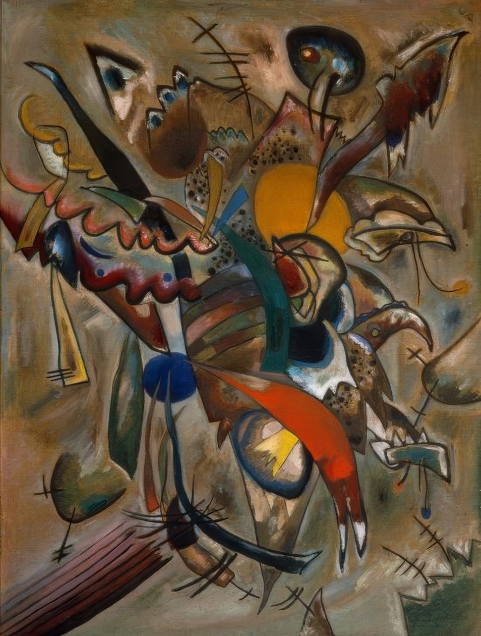 Obrazek z koronką (Kompozycja nr 234) autorstwa Wassily Kandinsky