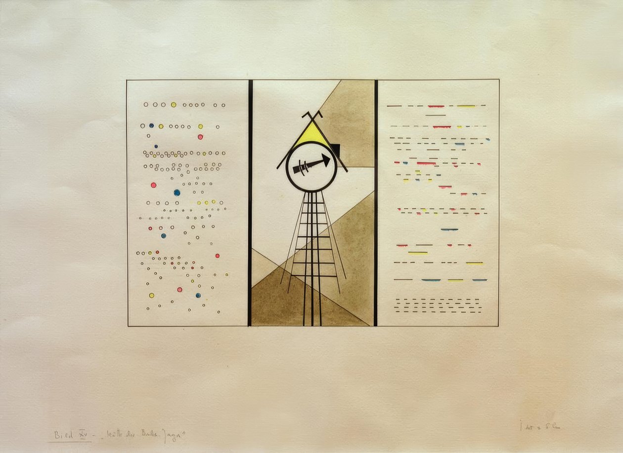 Zdjęcia z wystawy, zdjęcie XV: Chata Baby-Jagi autorstwa Wassily Kandinsky