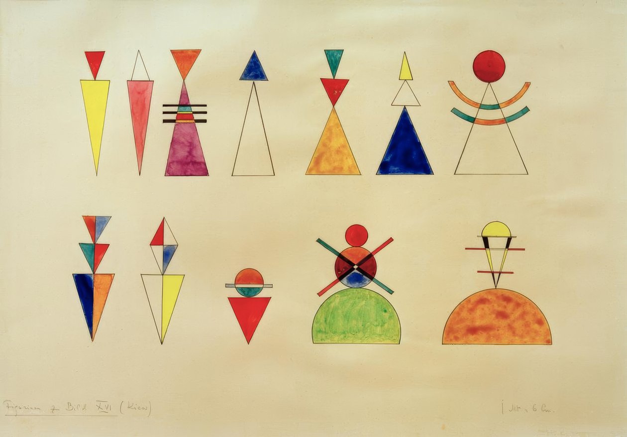 Obrazki na wystawie, Figurki do obrazu XVI autorstwa Wassily Kandinsky