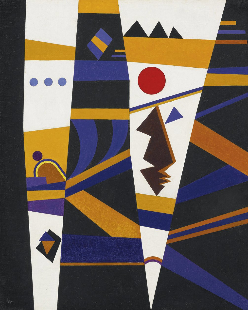 Oprawa par Kandinsky, Wasilij Wasiljewicz (1866-1944). Olej na płótnie, format : 70x60 autorstwa Wassily Kandinsky