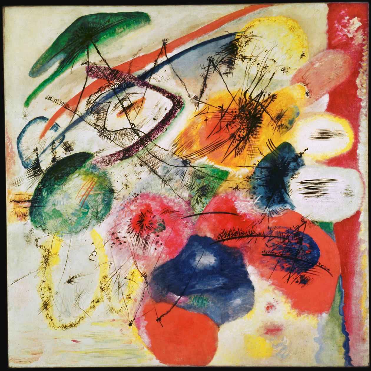 Czarne linie (olej na płótnie) autorstwa Wassily Kandinsky