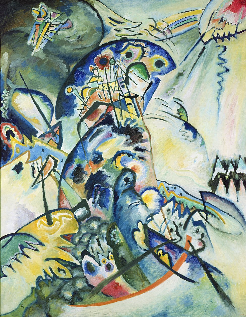 Niebieski grzebień, 1917 autorstwa Wassily Kandinsky
