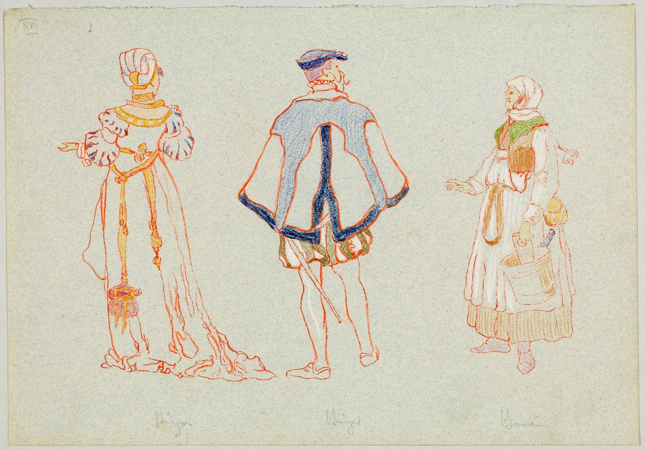 Strój mieszczan i chłopów z XVI wieku autorstwa Wassily Kandinsky