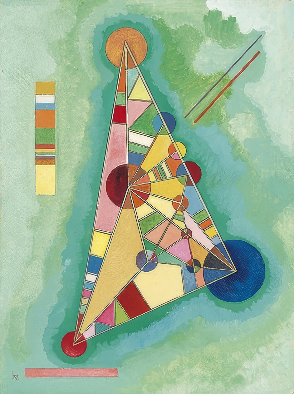 Kolorowe w trójkącie. 1927 autorstwa Wassily Kandinsky