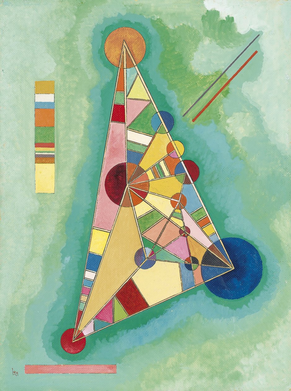 Kolorowe w trójkącie autorstwa Wassily Kandinsky