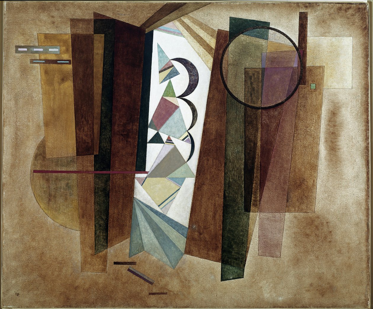 Rozwój w kolorze brązowym - malowanie autorstwa Wassily Kandinsky