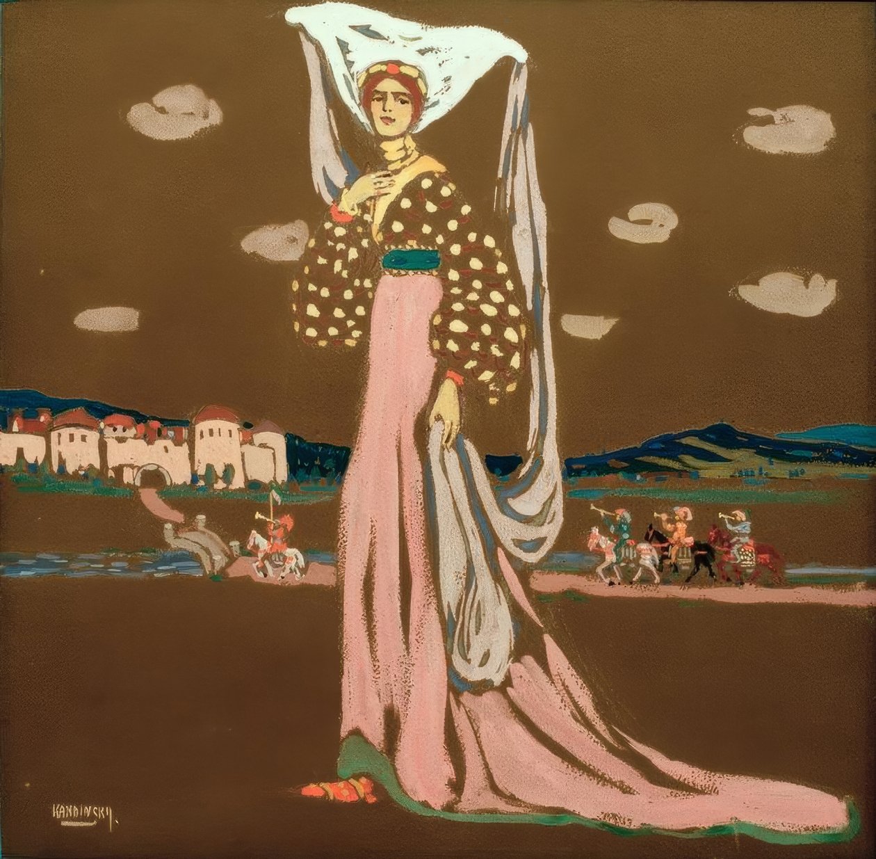 Noc (chodząca pani) autorstwa Wassily Kandinsky