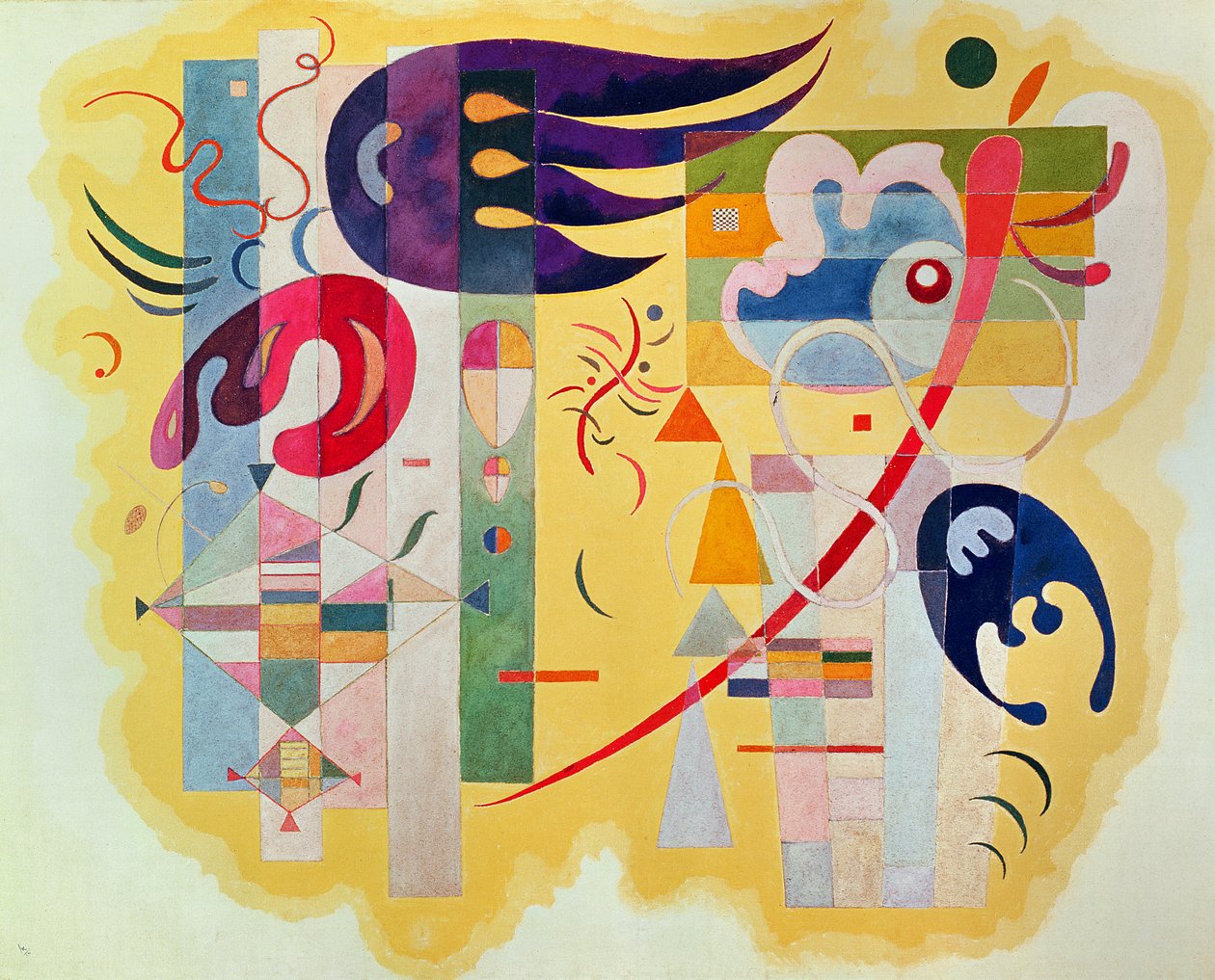 Dominant Violet, 1934 (olej i piasek na płótnie) autorstwa Wassily Kandinsky