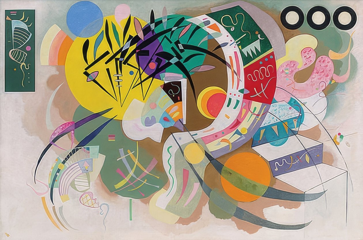 Dominant Kurve (Krzywa dominująca). 1936 autorstwa Wassily Kandinsky