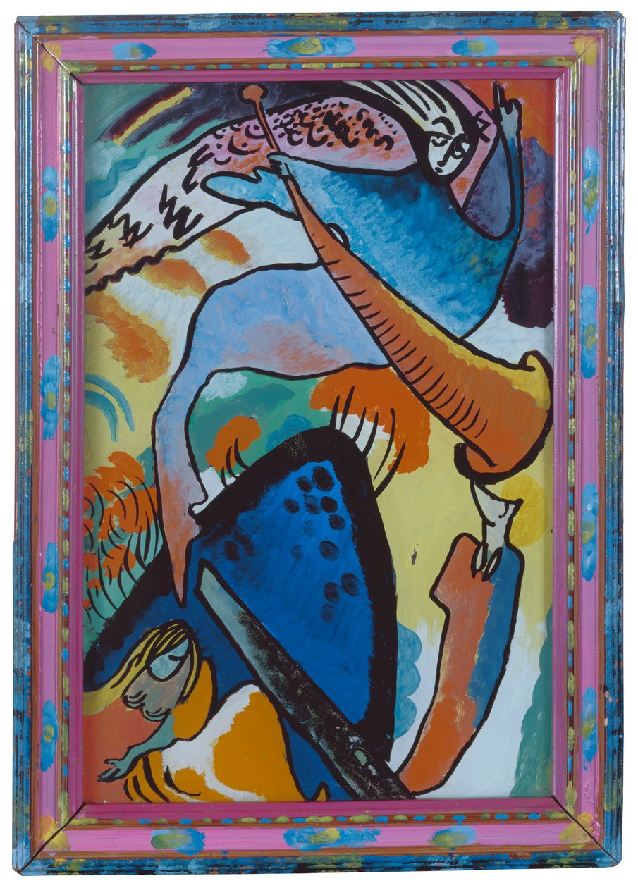 Anioł Sądu Ostatecznego (Fragment Sądu Ostatecznego) autorstwa Wassily Kandinsky