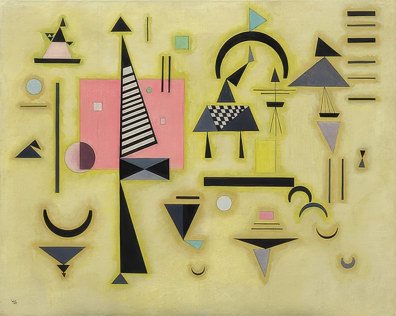 Decisive Pink. 1932 autorstwa Wassily Kandinsky