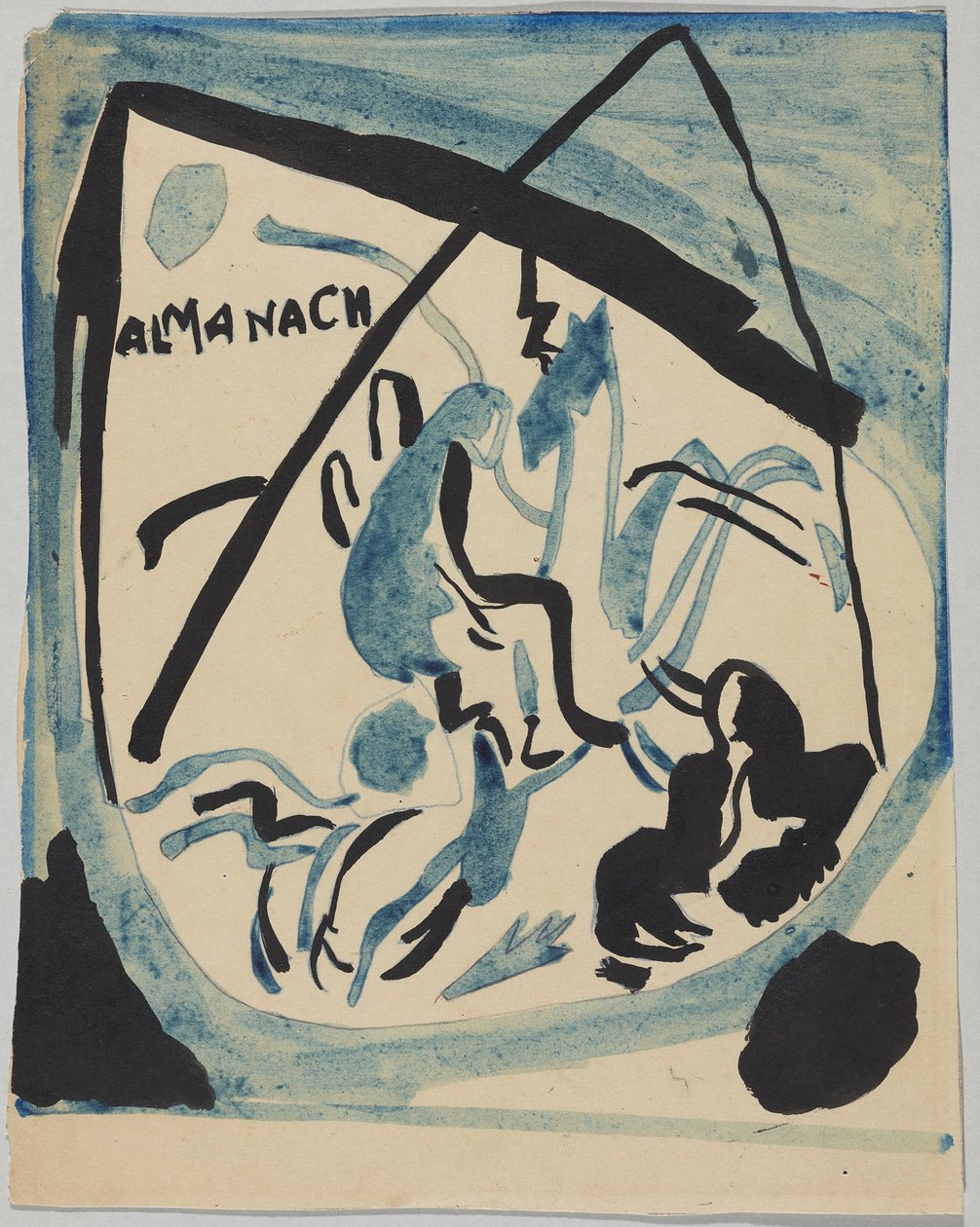 Projekt okładki almanachu „Der Blaue Reiter” autorstwa Wassily Kandinsky