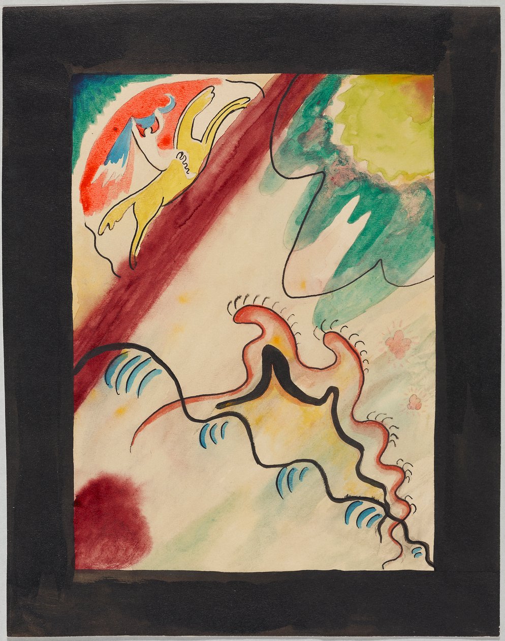 Projekt okładki almanachu „Der Blaue Reiter” autorstwa Wassily Kandinsky