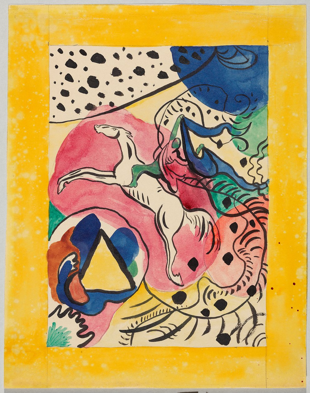 Projekt okładki almanachu „Der Blaue Reiter” autorstwa Wassily Kandinsky