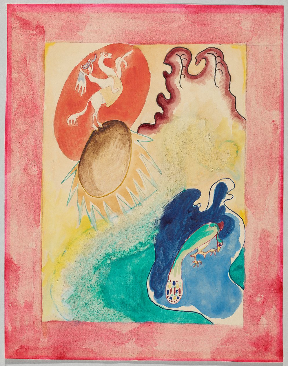 Projekt okładki almanachu „Der Blaue Reiter” autorstwa Wassily Kandinsky
