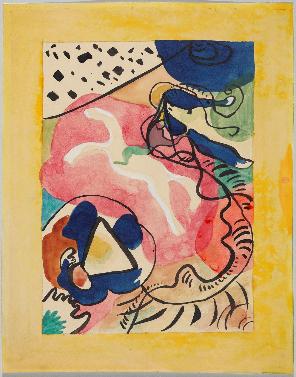 Entwurf für den Umschlag des Almanachs "Der Blaue Reiter" autorstwa Wassily Kandinsky
