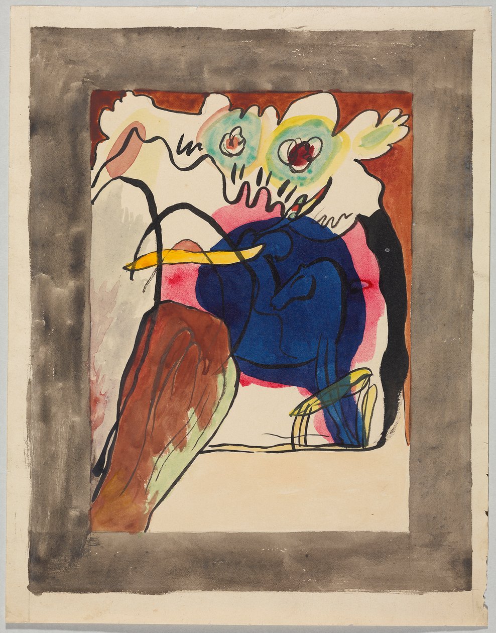 Entwurf für den Umschlag des Almanachs "Der Blaue Reiter" autorstwa Wassily Kandinsky